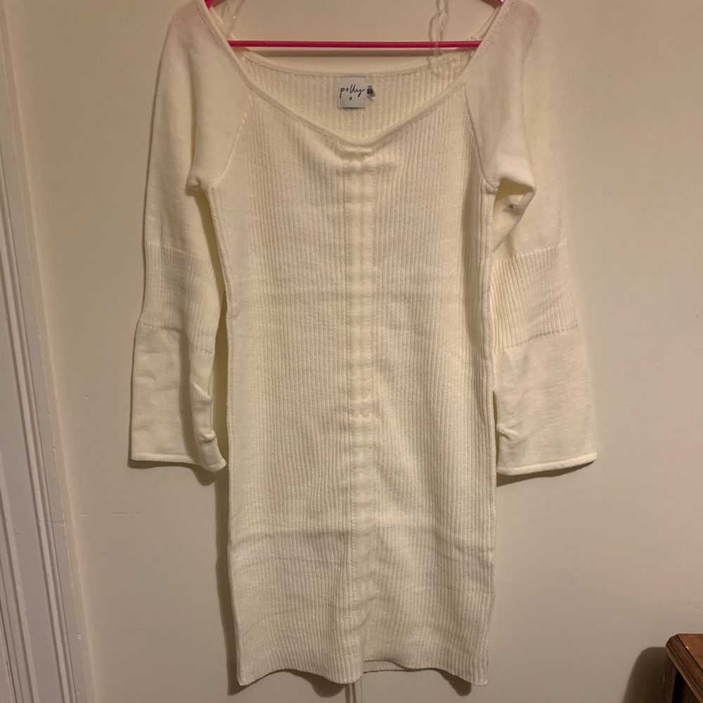 PRINCESS POLLY CREAM SWEATER DRESS